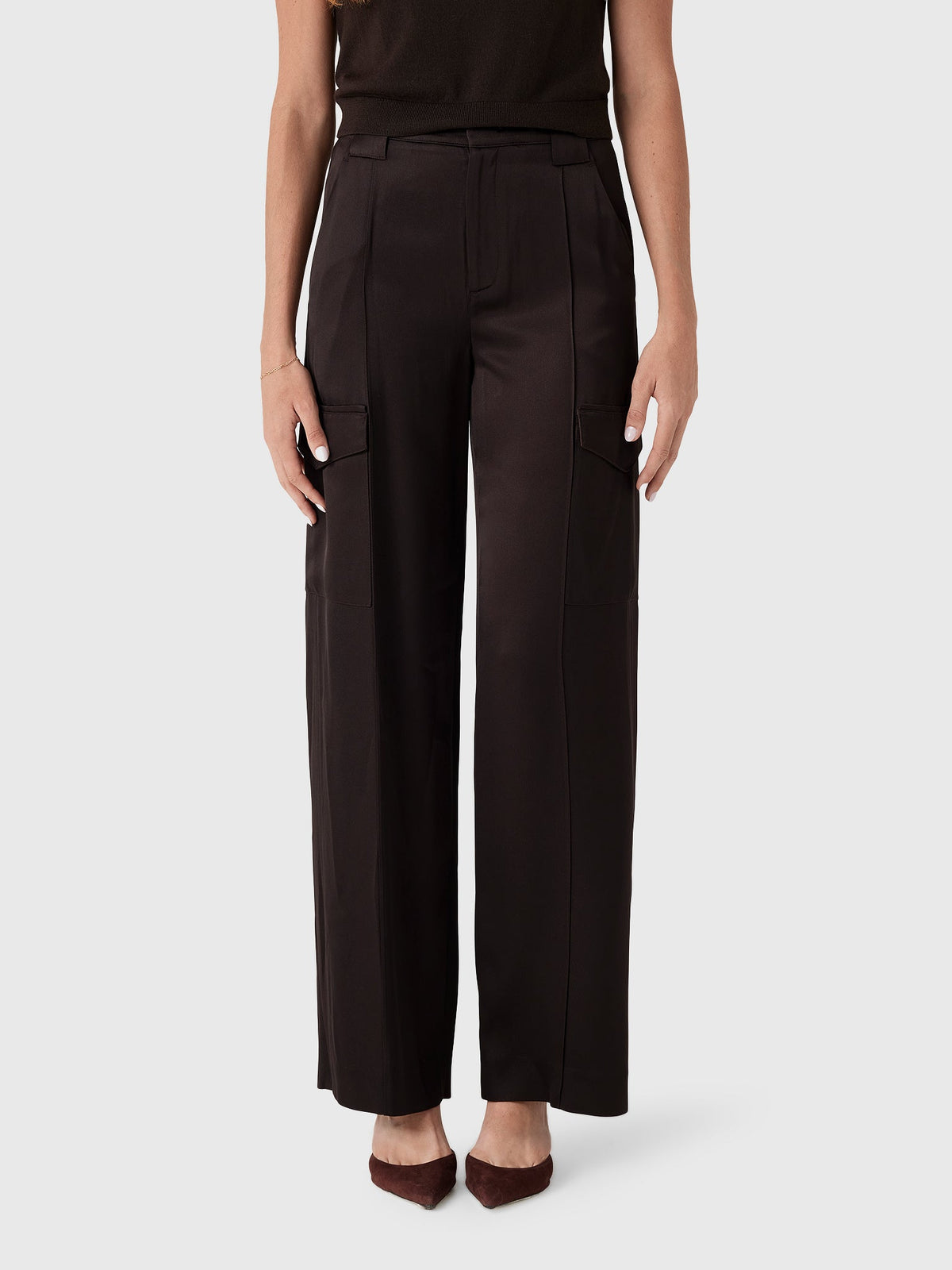 Vince Women's Satin High-Waist Utility Trouser