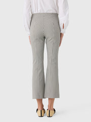 Vince Women's Niki Gingham Mid-Rise Crop Flare Pant