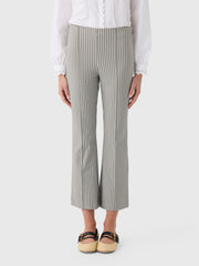Vince Women's Niki Gingham Mid-Rise Crop Flare Pant