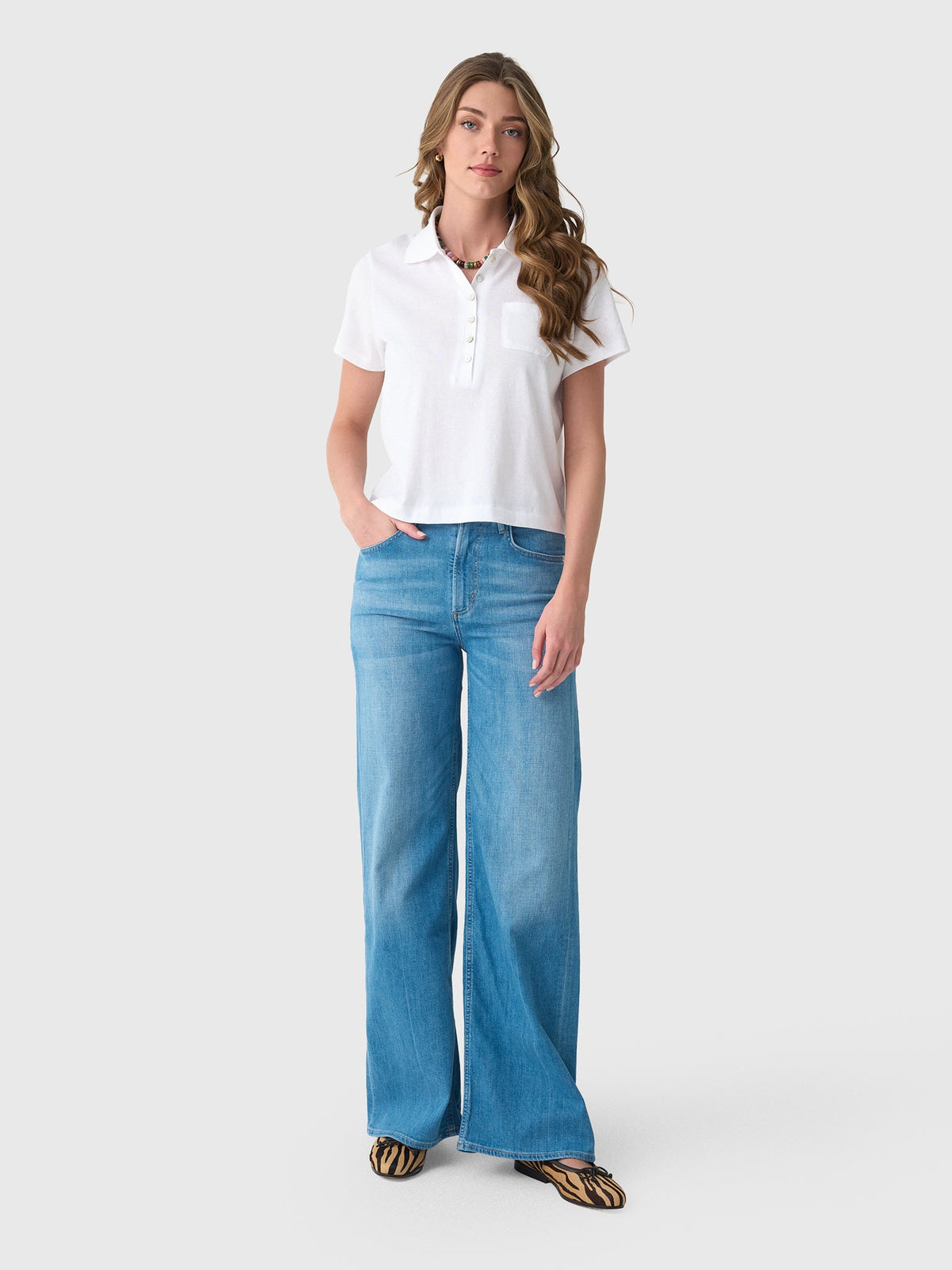 Vince Women's Short Sleeve Pocket Polo