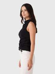 Vince Women's Pima Cotton Draped Sleeveless Top