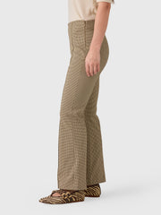 Vince Women's Niki Plaid Mid-Rise Crop Flare Pant