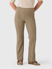 Vince Women's Niki Plaid Mid-Rise Crop Flare Pant