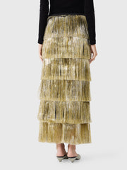 Simon Miller Women's Liv Metallic Fringe Skirt