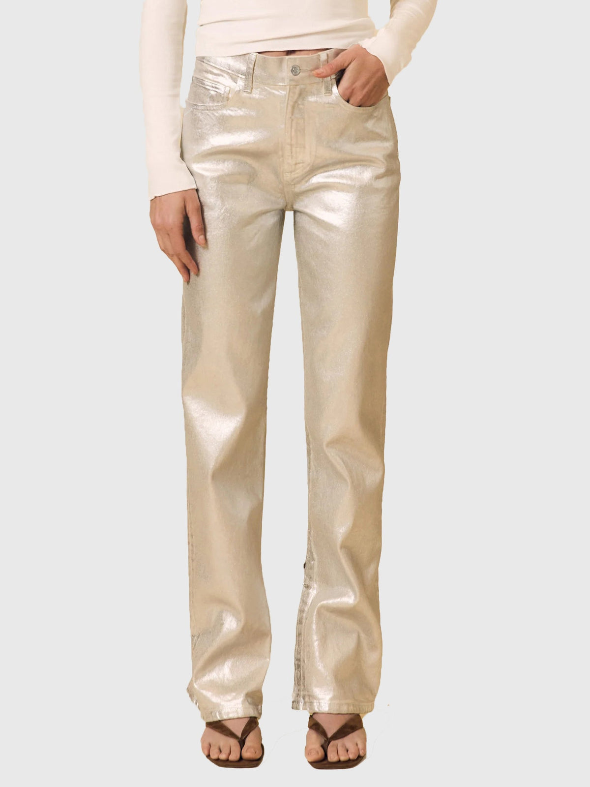 Le Jean Women's 90s Split Straight Jean