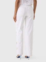 Le Jean Women's Column Eyelet Jean