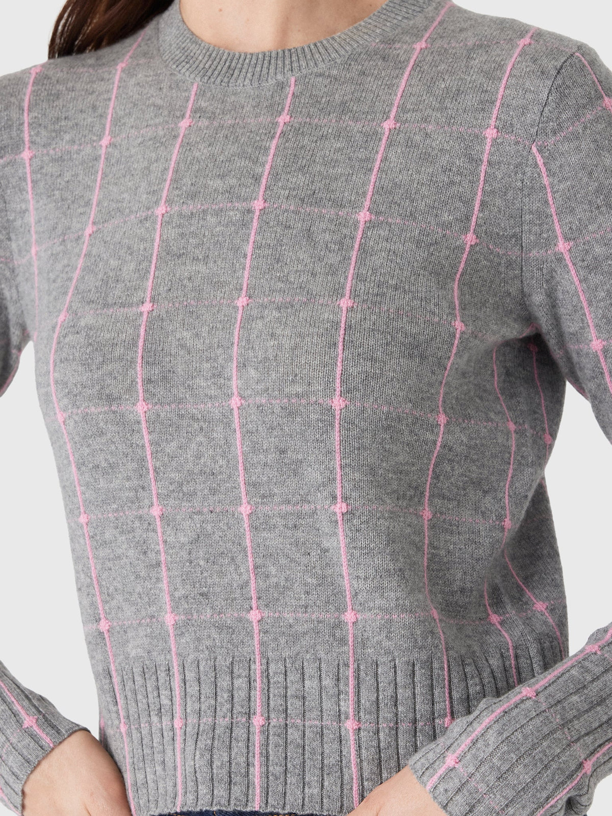 Guest In Residence Women's Shrunken Checker Crew