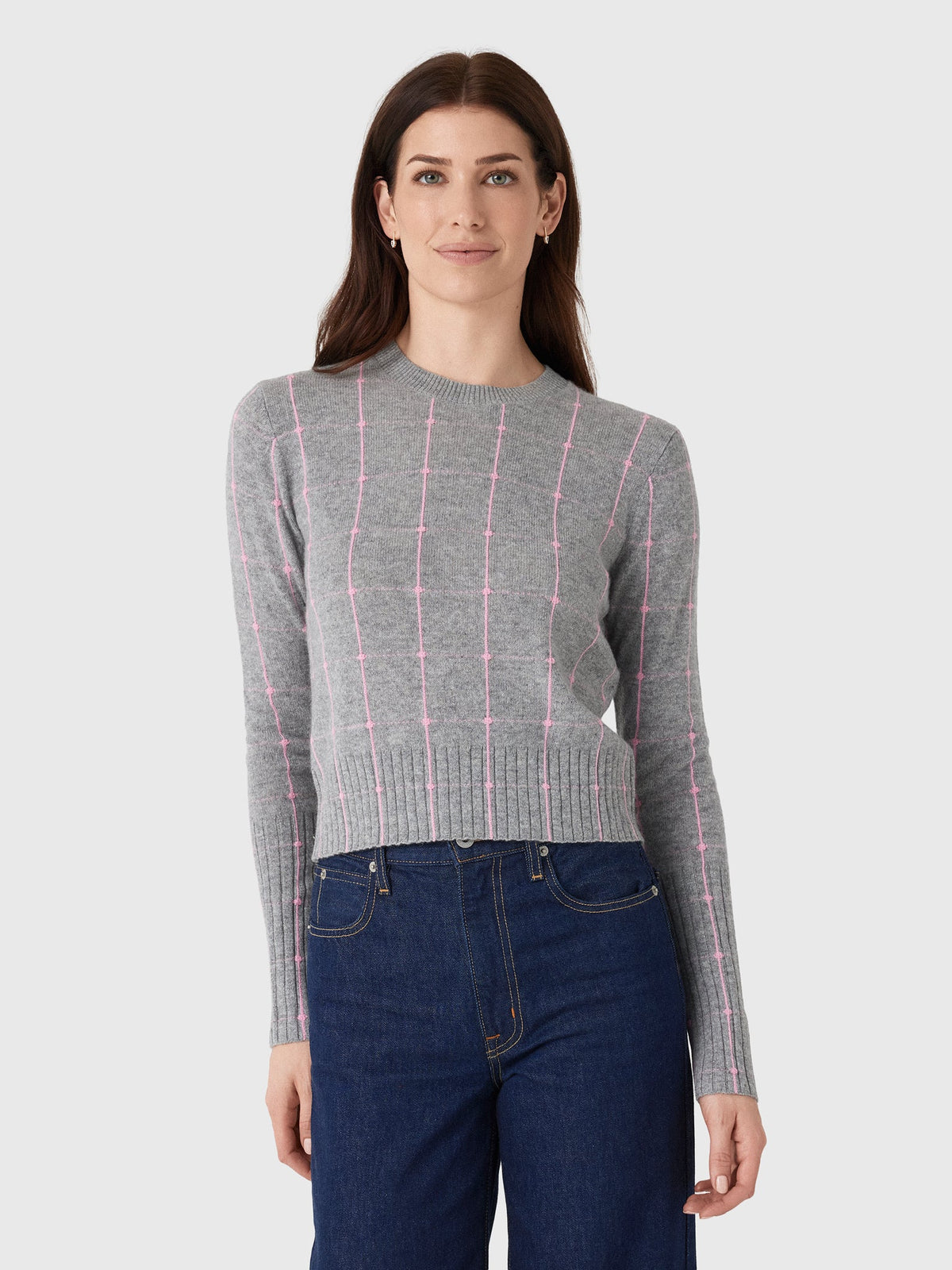 Guest In Residence Women's Shrunken Checker Crew