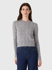 Guest In Residence Women's Shrunken Checker Crew