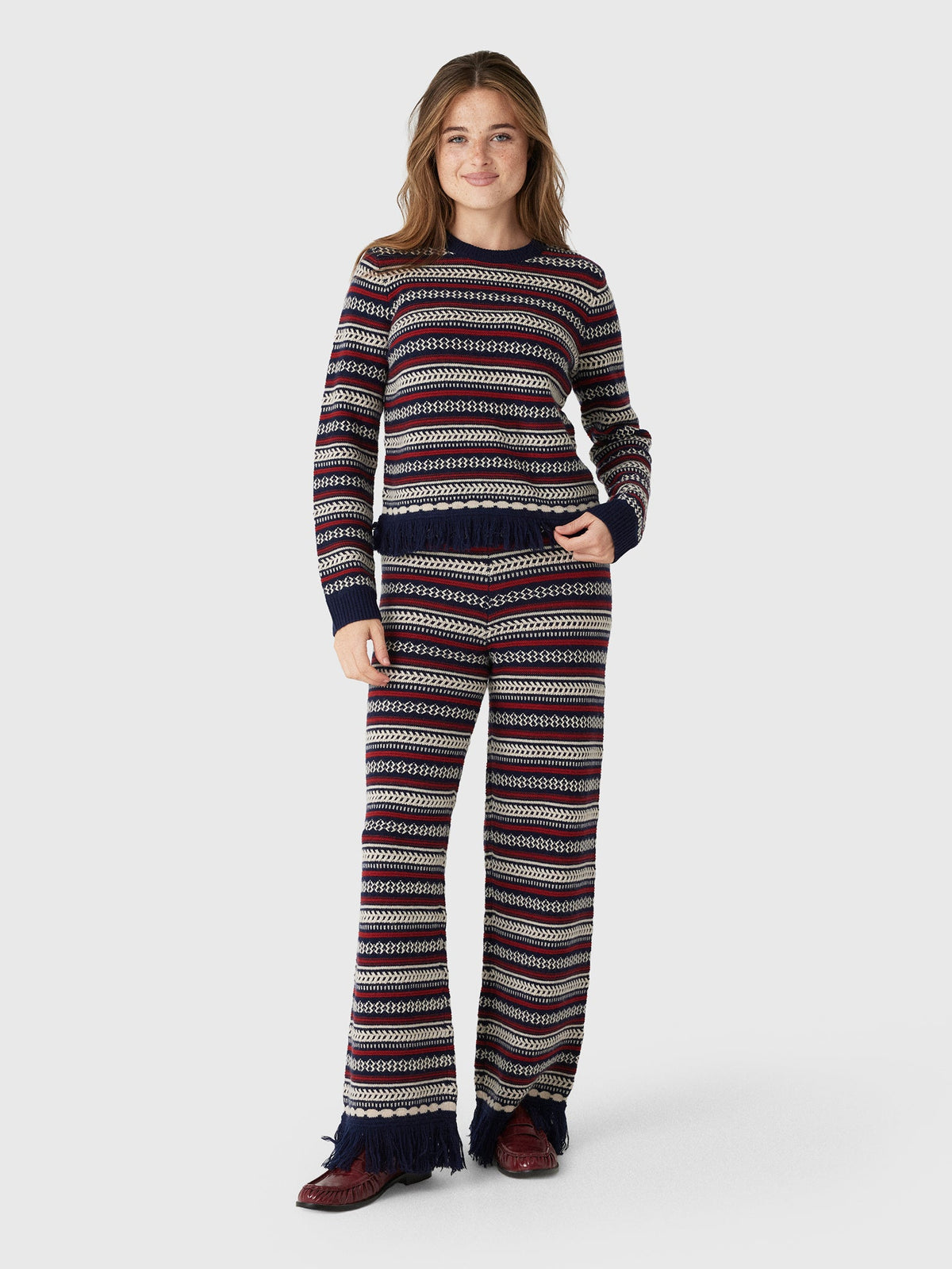 Guest In Residence Women's Western Stripe Crew
