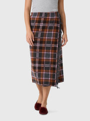 Guest In Residence Women's Tartan Wrap Skirt