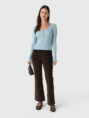 Velvet Women's Winona Pointelle Henley Top