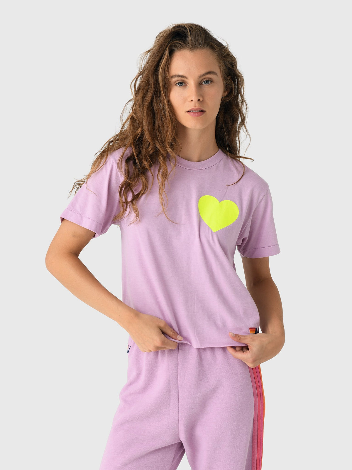 Aviator Nation Women's Heart Print Boyfriend Tee