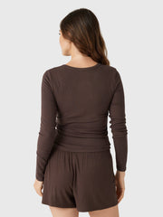 Z Supply Women's Just Right Rib Henley Top