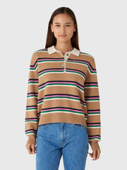 Jumper 1234 Women's Tipping Stripe Rugby Sweater